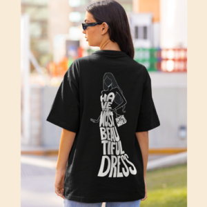 Drop Shoulder Graphic Print Crew Neck T-Shirt osw039